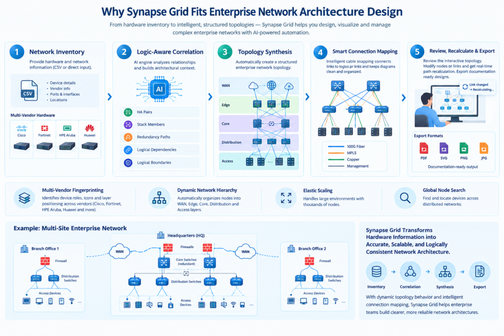 Enterprise Network Architecture Design: Synaps grid AI